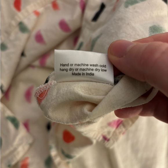 PO-EM Short-Sleeved Buttondown Top in Colormoons Blockprint Pattern - Picture 6 of 6